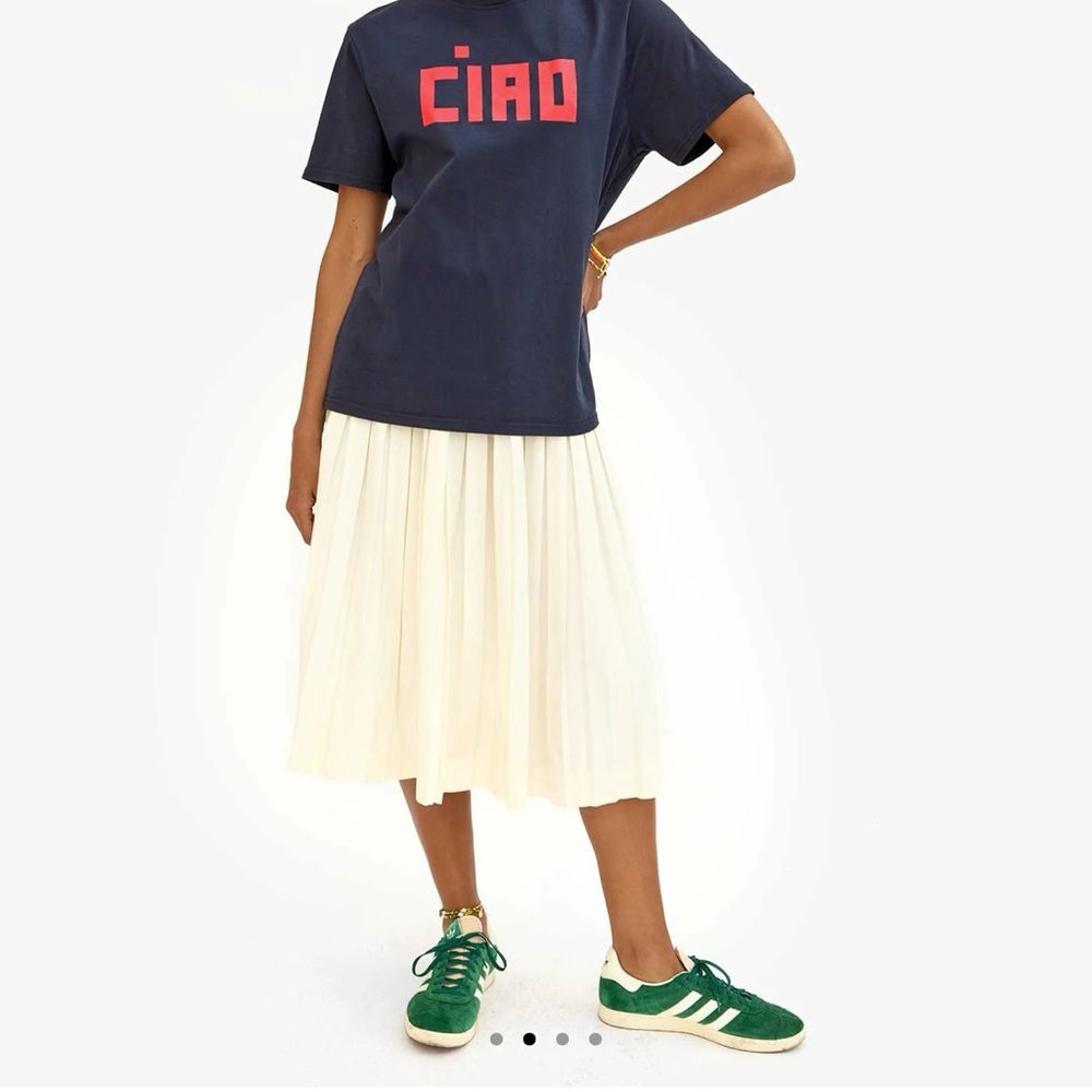 Clare V Navy Tee with Red'CIAO' Graphic - Picture 2 of 7